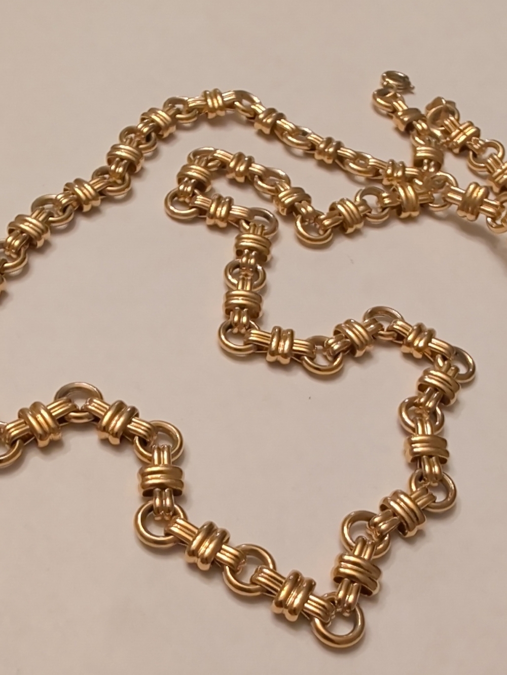 Trifari Gold-Tone Knotted Link Necklace